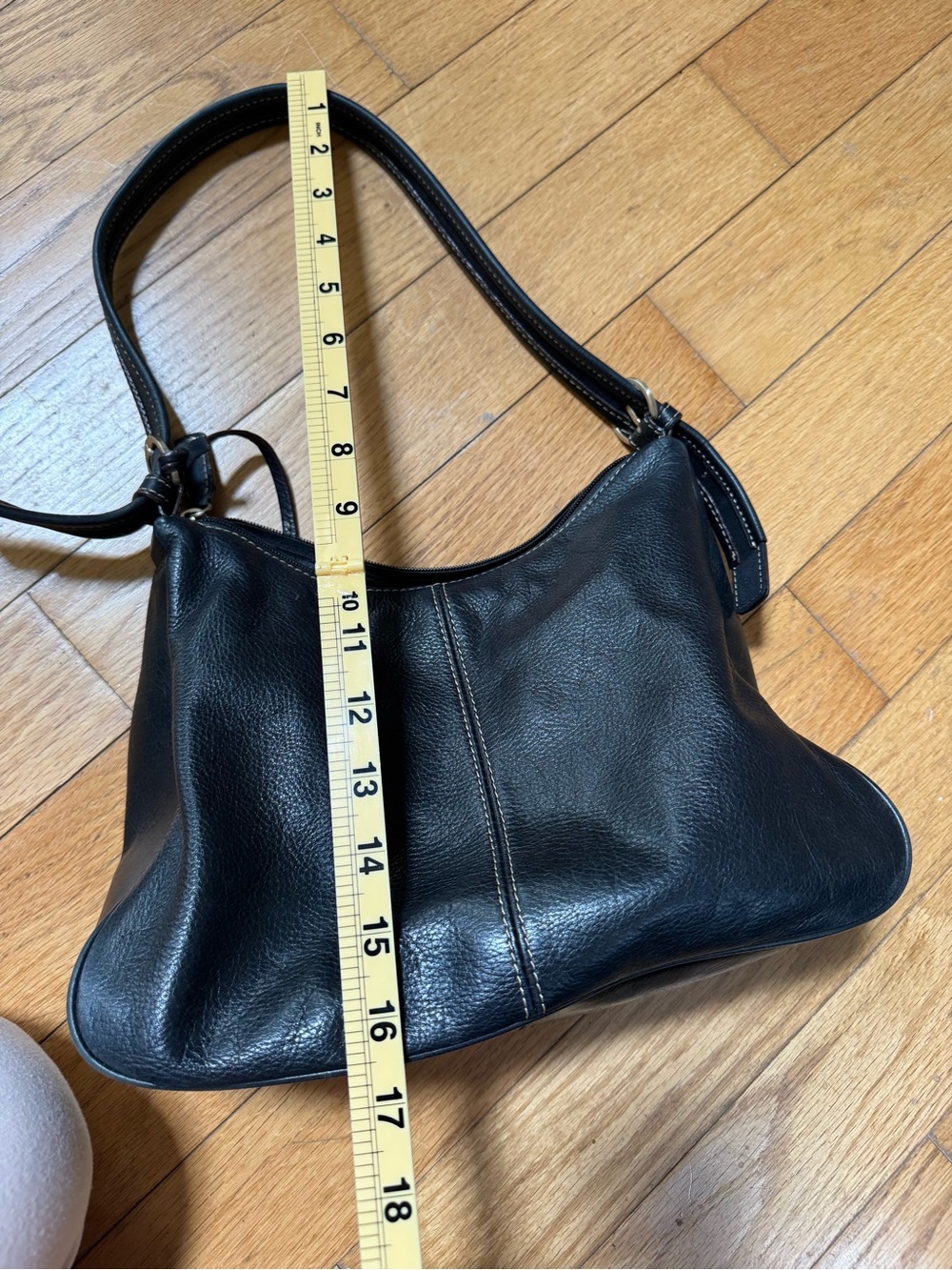 Etienne Agner Y2K 90s Stella Hobo Bag Black Leather Shoulder Purse Buckle Slouch - Picture 14 of 16